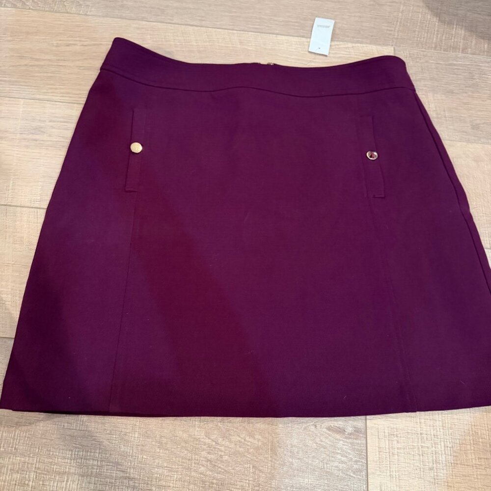 LOFT WOMENS PLUM PURPLE SKIRT NEW SIZE 14